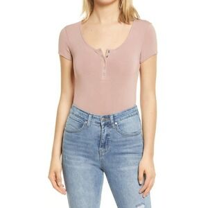 BP. Nordstrom Womens‎ Short Sleeve Henley Bodysuit Size 2X